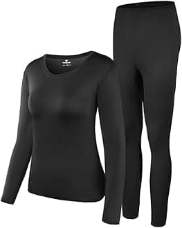 HEROBIKER Thermal Underwear Women Ultra-Soft Set Base Layer Top & Bottom Long Johns with Fleece Lined Winter Warm