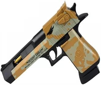 AGAS Musical Toy Gun with Flashing Lights, Pretend Play Gun Toy with Vibrating Body Guns & Darts, No Bullets Required. (Desert Eagle PISTAL)