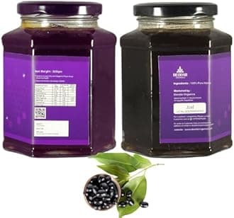 Deodar Organics 100% Pure Jamun Honey No Additives Or Preservatives | (1 KG) | Unheated | Organic, Raw, and Unprocessed | For Diabetes | Low Glycemic Index Honey from the Jamun Orchard