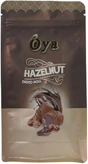 Oya Hazelnut Choco Roll 500 Gram | Diwali Gift Box | Classic Delicious Wafer Roll Sticks with Hazelnut Dry fruits and Cocoa Cream, Smooth Crunchy Snacks, Biscuits, Sweet Treats for Kids and Adults | A delicious snack for a cozy tea time or coffee break | The assorted set is perfect for parties, family gatherings, or as a sweet gift for someone special | A sweet gift for chocolate enthusiasts.Chocolate