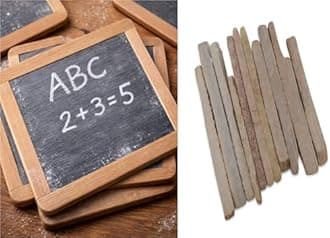 Beauty Tool White Slate Pencils Natural Lime Stone Chalk For School, Collage, Office (2 BOX) (White Color)