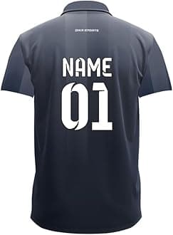 Dika Sports Custom Sports Cricket Jersey Customise t-Shirt for Men Personalised Name | 2 Year to 5XL