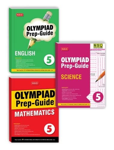 Olympiad Prep-Guide Class 5, IMO-NSO-IEO Chapterwise Previous Year Question Paper For 2022-23 Exam, Set of 3 Books (Mathematics, Science, English)