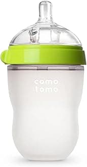 Comotomo Natural Feel Baby Bottle Single Pack, Green, 8 Ounces, 250G