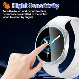 TQLGY 6-Pack Screen Protector for Samsung Galaxy Watch 8 40mm, 9H Tempered Glass, HD-Clear, Anti Scratch, Bubble Free, Easy Installation