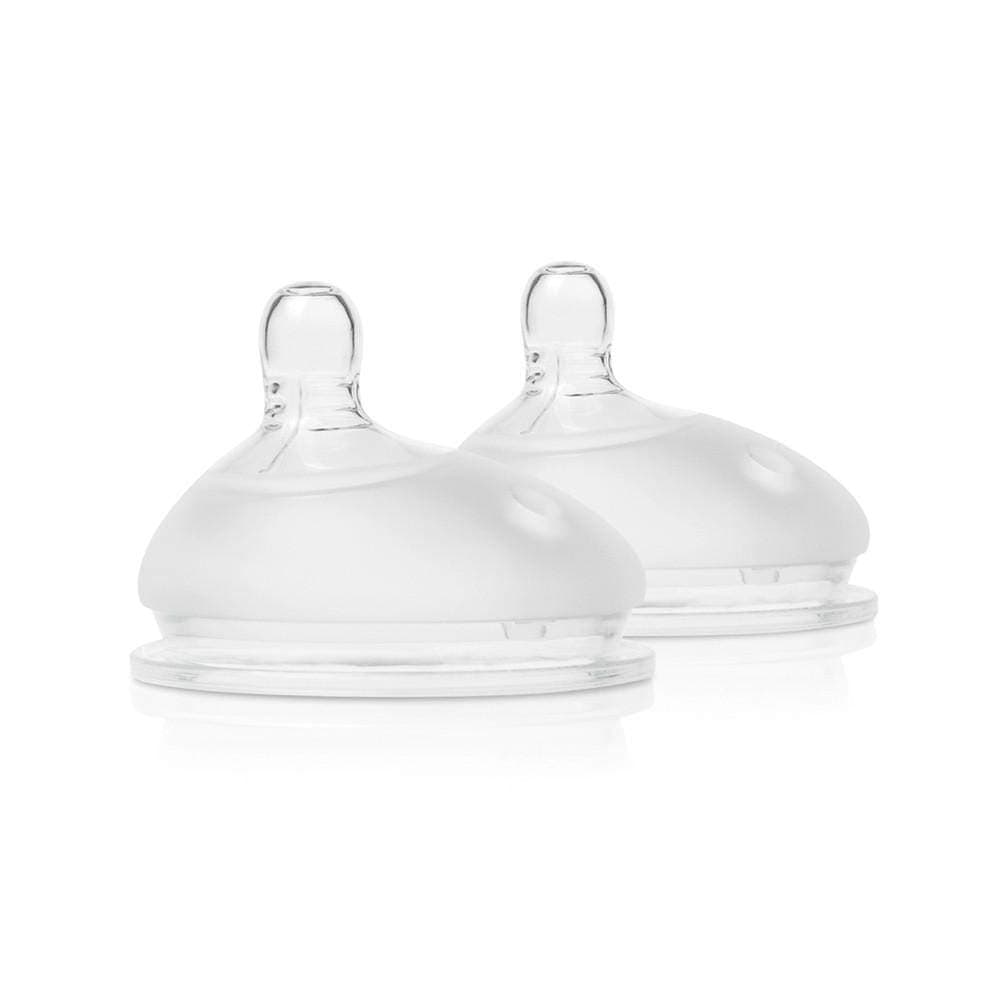 Gentle Bottle Silicone Replacement Nipple 2 Pack (3-6 Months/Medium Flow)