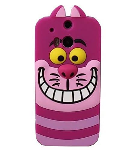 M8 Case,HTC One M8 Case,HTC One M8 Silicone Case,Bat King 3D Cute Cartoon Cheshire Cat Soft Silicon Gel Rubber Case Cover Skin for HTC One M8(Cat)