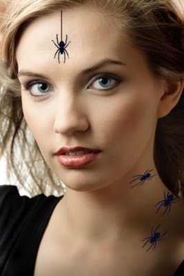 Not Too SweetTats Hanging Spider Temporary Tattoo Pack - 9 Assorted Sized Tattoos per Pack