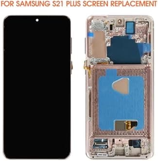 OLED for Samsung Galaxy S21 Plus Screen Replacement S21 Plus 5G LCD Display SM-G996W SM-G996U LCD Digitizer Screen Touch Assembly Gold with Frame(Original Size,Support Fingerprint)