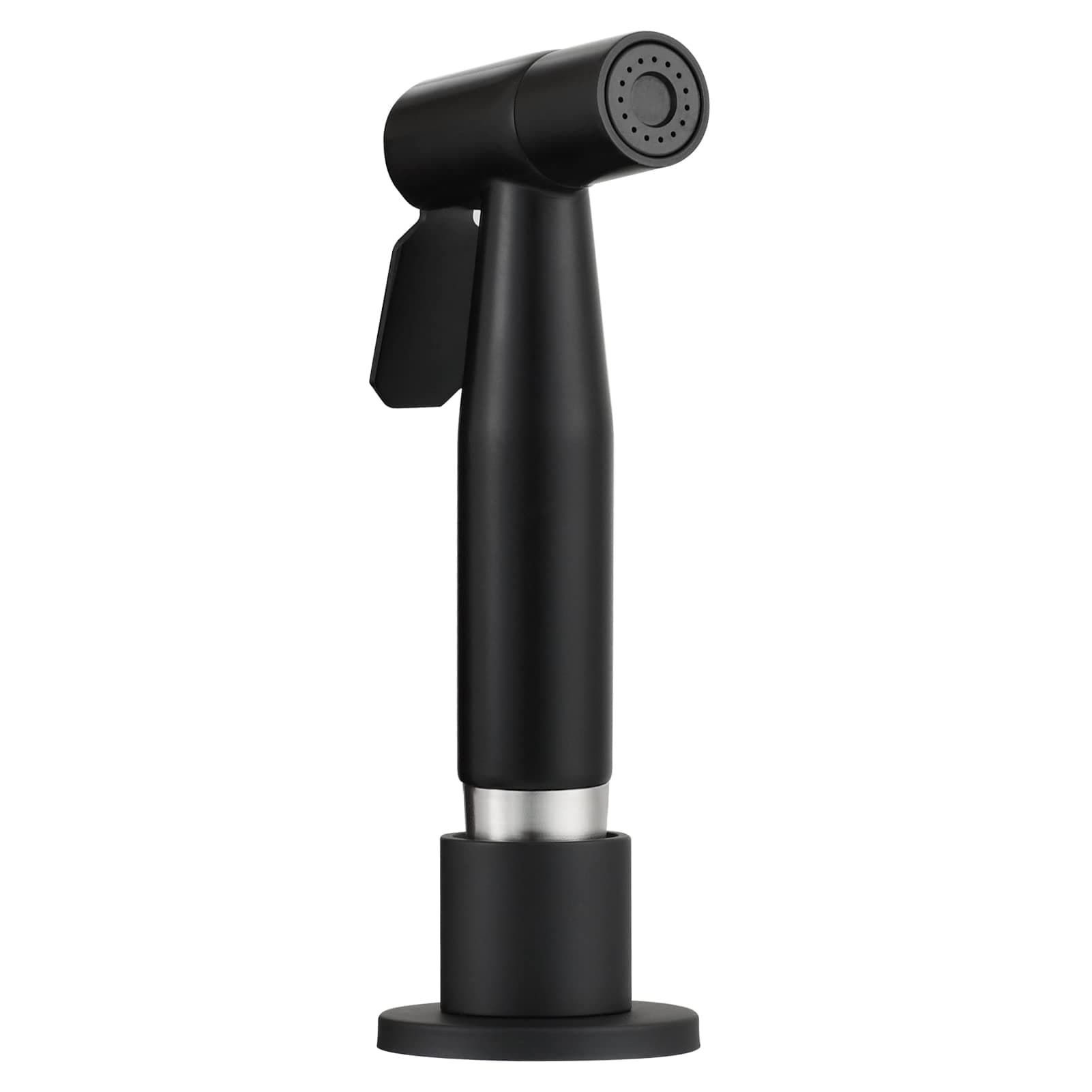 Kitchen Sink Side Sprayer Set Stainless Steel Pull Out Spray Head with Hose and Holder, Black, WS030CF