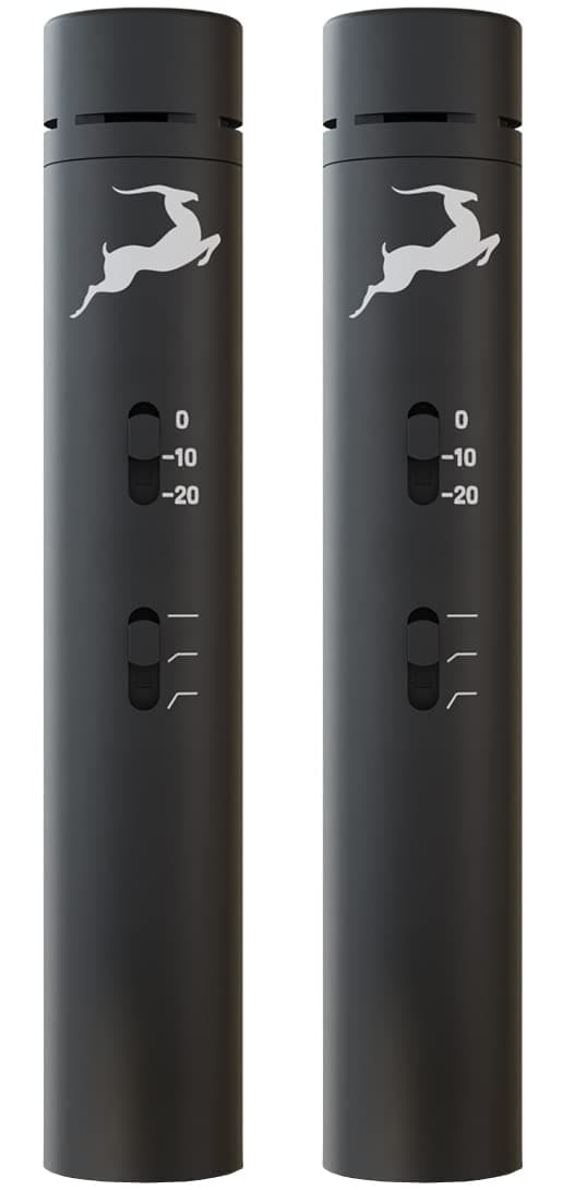 Antelope Audio Edge Note Small Diaphragm Condenser Microphone (2 Pack) — XLR Multipurpose Pencil Condenser Mic for Drums & Vocals — Professional Stereo Cardioid Studio Mic for Recording & Live Sound