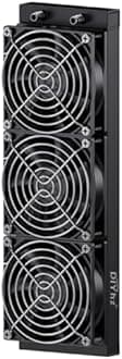DIYhz 12 Pipe Aluminum 360mm CPU PC Laser Water Cooling Radiator - 120mm Fans, DC12V Black