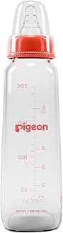 PigeonGlass Feeding Bottle 200ML (RED) with ADD M