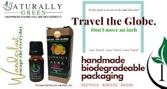 Naturally Green Aura Strawberry Diffuser Oil, Candle Burner & Electric Diffuser for Home Fragrance/DIY Candle Making. Designed for Long Lasting Aroma.10ml Each (1)