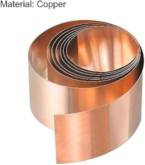 uxcell Copper Sheet Roll, Metal Foil Plate 1000mm x 30mm x 0.4mm