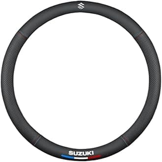 Car Steering Wheel Cover for Suzuki Jimny 5 Doors 2023-2025, Anti-Slip Steering Wheel Protector Breathable Leather Car Interior Accessories,B