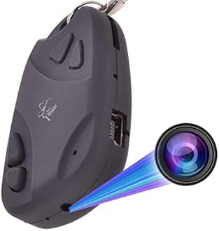 Spy Mission Keychain Spy Camera While Recording No Light Flashes. Home Spy Security Camera Series 1. 32GB Memory Supportable .HD Sound Quality Audio/Video Recording,