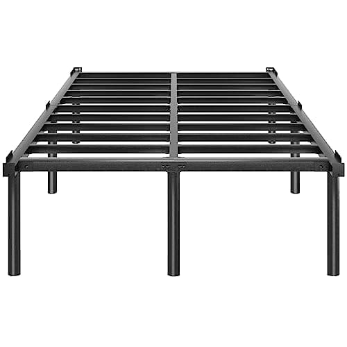 20 Inch Tall Platform Bed Frame King Size Metal Bedframe No Box Spring Needed Heavy Duty Mattress Frames High