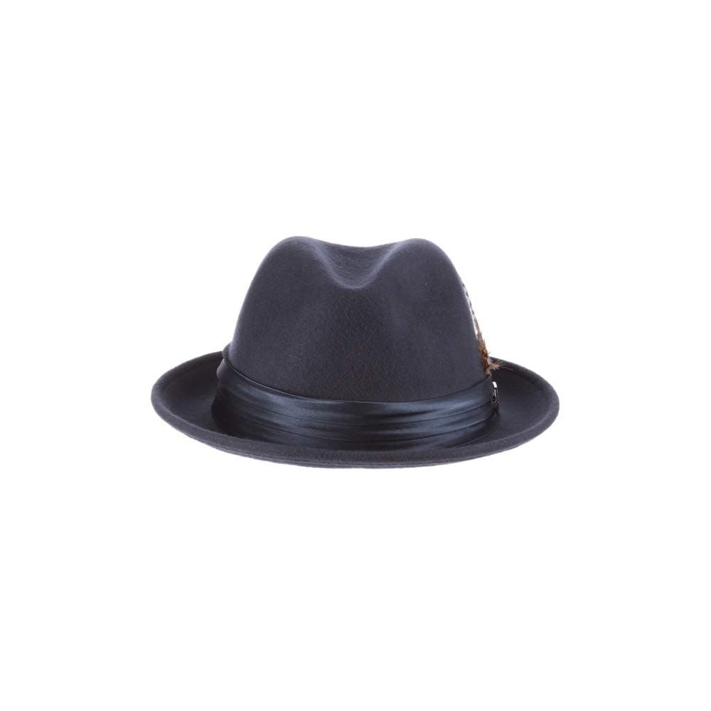 STACY ADAMS Men's Crushable Wool Felt Snap Brim Fedora Hat