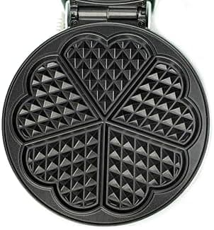 Multi Mini-HEART Waffle Maker Machine- 700 Watts | 5 Heart Waffles at once |Stainless Steel Non-Stick Cooking Plates & Cool Touch Handle | Electric Iron with Indicator Light- Frost White