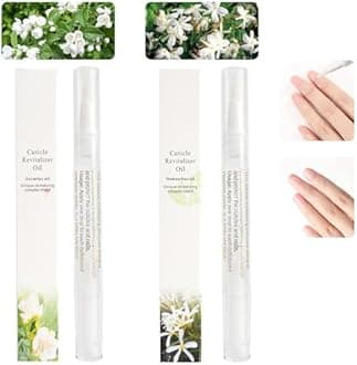 Meschett 2PCS Cuticle Oil Pens for Nail Care,Cuticle Revitalizer Oil Pen with Soft Brush,Cuticle Oil to Prevent Nail Cracking and Dry (Osmanthus flowers & Jasmine Flavor)