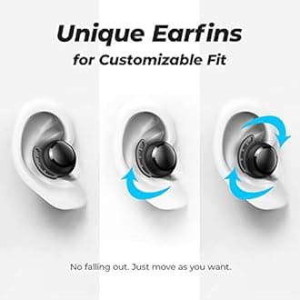 Tribit Wireless Earbuds, Bluetooth 5.3 Headphones in Ear with Microphone, Touch Control Earphones with Call Noise Reduction, Bluetooth Earbuds 110H Playtime, Deep Bass IPX8 Waterproof, Black (Black)