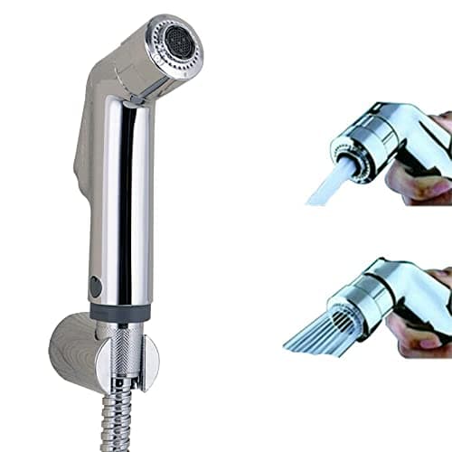 Two Function Handheld Bidet Toilet Water Spray Douche Hand Sprayer (Chrome bidet set without Adapter)