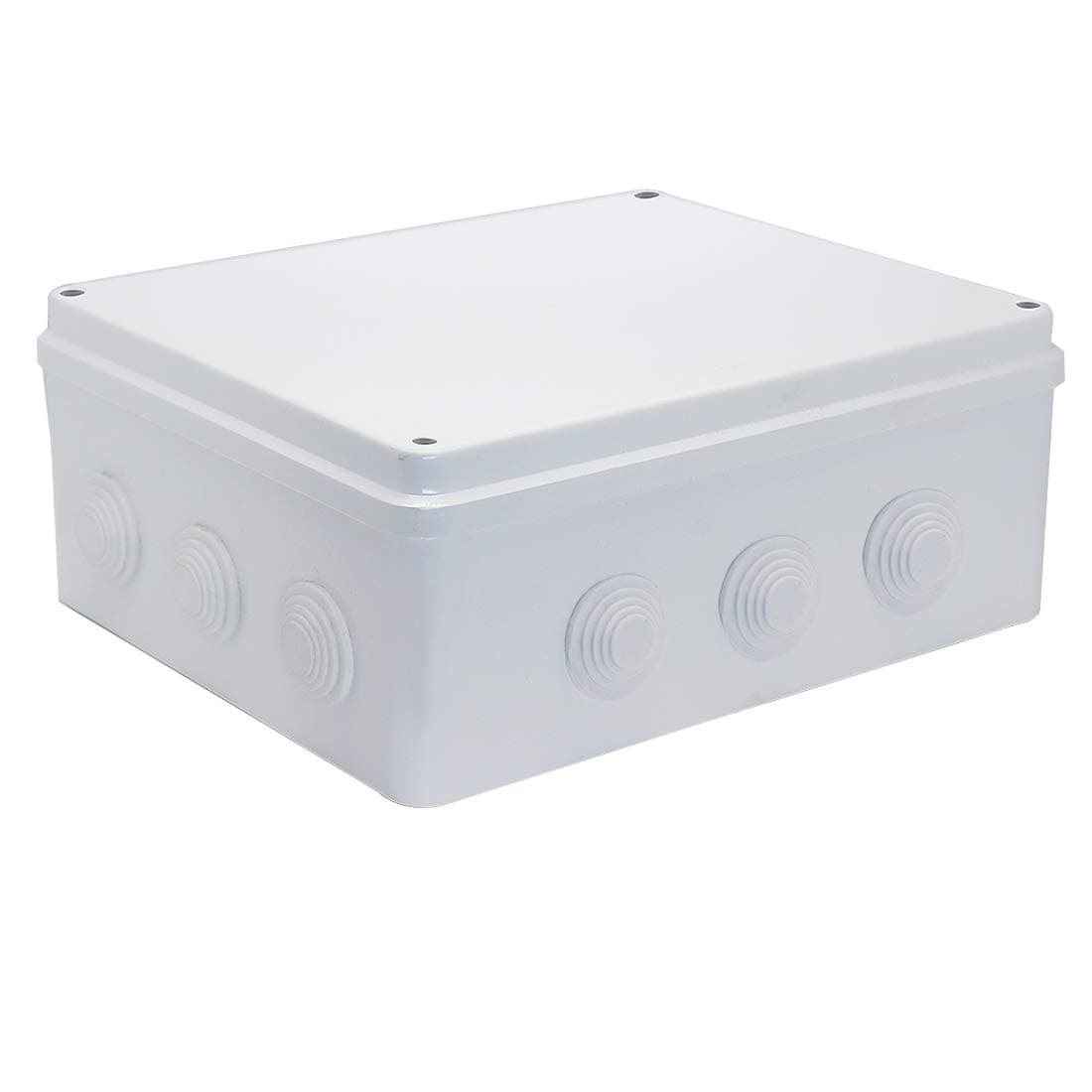 Junction box Dustproof Waterproof IP65 ABS Plastic Electrical Boxes, Indoor & Outdoor Electrical Power Cord Enclosure Universal Project Box DIY Case White 11.8 x 9.8 x 4.7 inch(300x250x120mm)