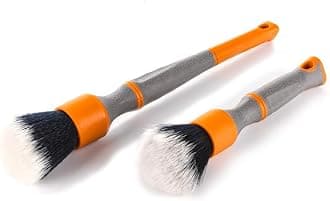 TriGrip Ultra-Soft Detailing Brush Set - Scratch-Free Cleaning for Exterior, Interior Panels, Emblems, Badges, Gauges, Infotainment Screen - Solar Flare