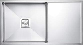 PAINITE 37" x 18" x 10" HANDMADE MATT FINISH SINGLE BOWL WITH DRAIN BOARD 304 GRADE STAINLESS STEEL KITCHEN SINK