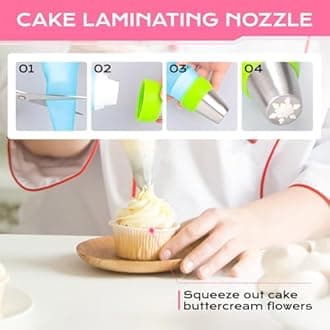 6/3PCS Extra Large Russian Piping Tips, Stainless Steel Flower Piping Tips Rose Floral Icing Nozzles for Cake Decorating, Frosting, Cream Flower DIY Cookies, Desserts Baking Tools (3PCS-B)