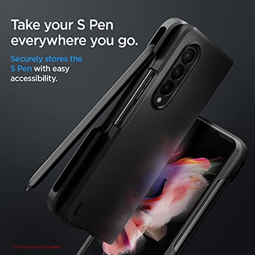 Spigen Thin Fit P designed for Samsung Galaxy Z Fold 3 5G Case Cover (2021) - Black (S-Pen NOT included)