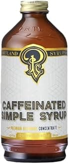 Portland Syrups - Caffeinated Simple Syrup - Premium Beverage Concentrate for a Boost of Clean Energy - Add to Soda, Cocktails, Tea, Coffee Drinks, and More - 12 oz with 24 Servings (Pack of 1)