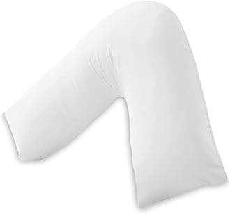 Extra Firm V Pillow Only - Orthopedic Supportive Pillow For Neck, Back & Shoulder - Pregnancy Nursing Support Shaped Pillows And Case - Premium Hollowfiber Filling & Machine Washable