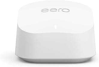 Amazon eero 6+ mesh wifi router - Supports internet plans up to a Gigabit, Coverage up to 1,500 sq. ft., Connect 75+ devices, 1-pack