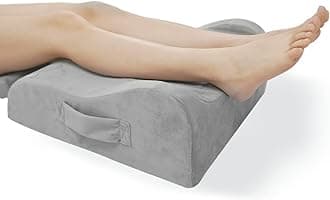 LightEase Leg Elevation Pillow, Memory Foam Leg Elevating Support Wedge Pillow for Sleeping, Reading, Rest, Surgery, Injury, Relieve Back Hip Knee Pain, Improve Blood Circulation, Reduce Swelling