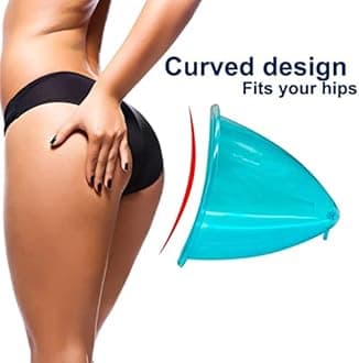 Large Vacuum Cupping Cup,1 Pair Women Body Shaping Massager Therapy Suction Cups for Butt Vacuum Vupping Machine Accessories,Blue(180ML)