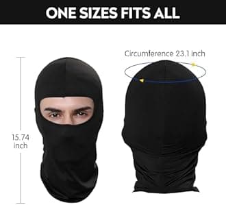 Pukavt 1-6 Pack Balaclava Face Mask, Ski Mask for Men Women, UV Protection Windproof Scarf for Motorcycle Snowboard Cycling