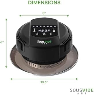 Sousvide Art 7-in-1 Instant Pot Air Fryer Lid 8 qt, Instant Pot Pressure Cooker Attachment - Fryers Lid - Instapot Accessory - Air Fryer Accessories Combo with Basket, Rack, Mat, Tongs, Cookbook