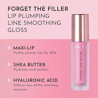Lawless Forget the Filler Lip Plumping Line Smoothing Gloss - Daisy Girl - Premium Volumizing Lip Gloss with Natural Ingredients Designed to Plump, Firm, and Hydrate Lips 0.11 oz