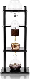 Cold Drip Coffee Maker, Cold Brew Coffee Tower, Slow Drip Japanese Cold Brew Maker, 32 oz, Black