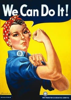 We Can Do It WW2 Propaganda War A4 poster