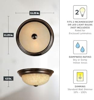 Designers Fountain 1257S-WM-AM Value Collection Ceiling Lights, Warm Mahogany by Designers Fountain