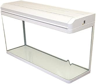 Boyu Aquarium Fish Tanks with LED Lighting & Hood Filtration (100cm / 150L, White)