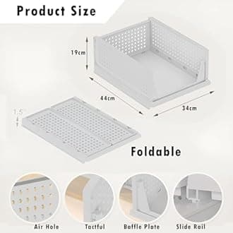 TANSUNG Polypropylene 10 Pieces Wardrobe Organizer for Storage Cupboard Organizer Clothes Organizer For Wardrobe Shelf Organizer For Wardrobe Closet Organiser Foldable Wardrobe Organizer,White