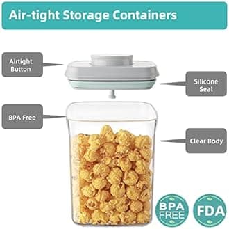 Ankou Airtight Storage Container Set BPA-Free Tranparent (0.32 QT * 4)