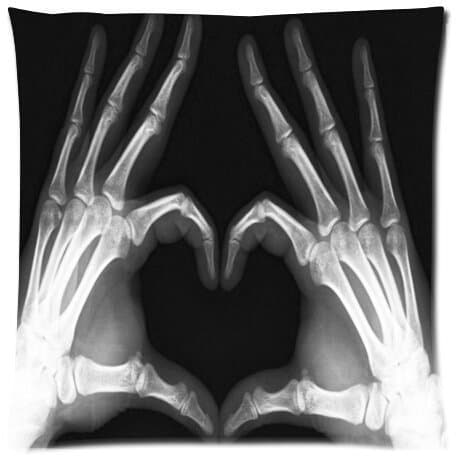 Human skeleton series skeleton Human Skeletal System X-ray Background Personalized Soft Zippered Pillow Case Cover 18 X 18 Inch (One Side)