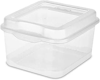 Sterilite 18038612 Small Clear Flip Top Storage Box