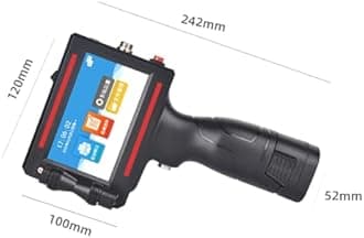 Handheld Inkjet Printer, Portable Handheld Inkjet Machine with 4.3 Inch HD Touch Screen, Importable Fonts and Removable Battery, Support 20 Languages, for Label/Production Date/Barcode/QR Code