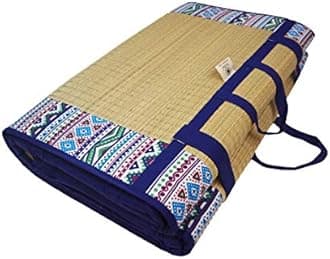 Home Tex Life Kora Grass Cushion Sleep Healthy, Easy Portable and Folding Mat (Africana,5 X 6 Ft,15 Mm Thickness)